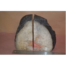Natural Agate Geode Bookends, Crystal, Decor, 9 lbs 6 OZ Rock, Stone   163167744303